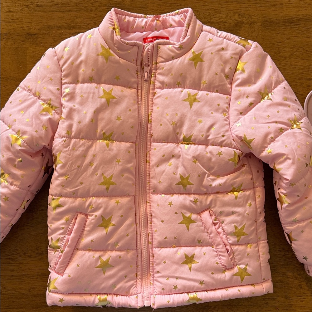 Pink Star Puffer Jacket